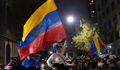 Protestas de venezolanos en Chile.