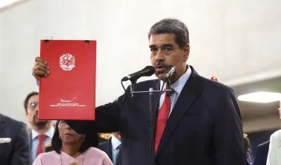Nicolás Maduro a la salida del Tribunal Supremo de Justicia en Caracas.
