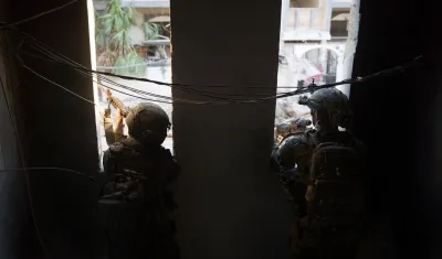 Militares en la zona.