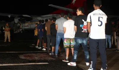 Deportados que iban de Panamá a Ecuador.