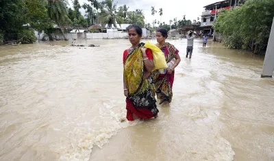 Fuertes lluvias en la India. 