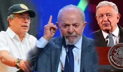 Gustavo Petro, Luiz Inácio Lula da Silva y Andrés López Obrador.