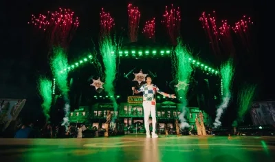 Churo Díaz durante su presentación. 