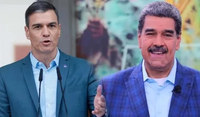 Pedro Sánchez y Nicolás Maduro.