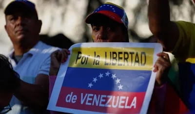 Manifestación en Madrid, ciudad en la que está Edmundo González.