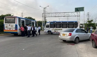 Imagen del bloqueo a la altura de la prolongación de la Murillo.