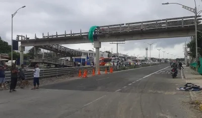 Bloqueo registrado en la Circunvalar.