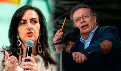 María Fernanda Cabal y el Presidente Gustavo Petro.