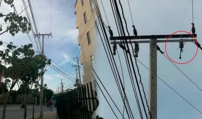 Cañuela afectada desde la noche anterior en la Urbanización Ciudad del Puerto, en Soledad. 