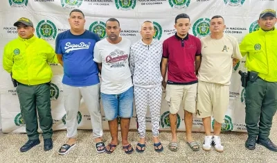 Capturados por hurto. 