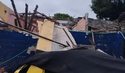 Así quedó una de las casas en el barrio Lucero.