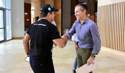 El Alcalde de Barranquilla, Alex Char y David Vélez, CEO de Nubank.