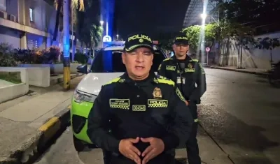 Coronel César Sarabia, subcomandante de la Policía Metropolitana de Barranquilla. 