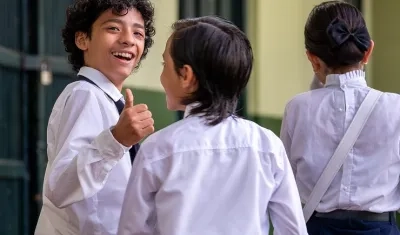 Estudiantes de un colegio privado. 