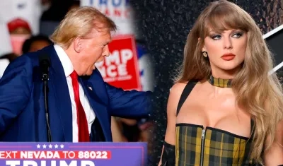 Donald Trump, candidato presidencial, y la cantante Taylor Swift.