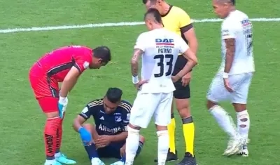 Momento de la lesión de Falcao.