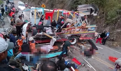 Imágenes del accidente. 