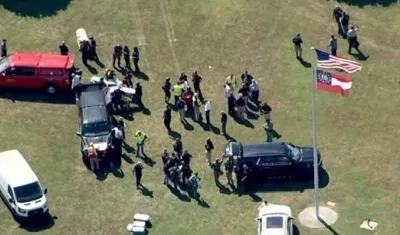 Autoridades presentes en la zona del tiroteo.