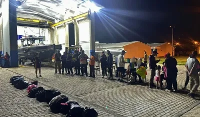 Migrantes rescatados. 