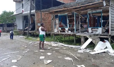 Vivienda destruida.