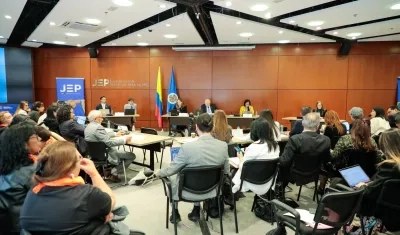 Audiencia de la JEP.