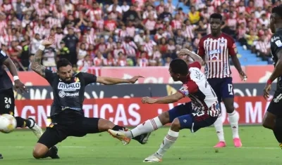 Imagen del último partido entre Junior y Pereira en Barranquilla, que terminó en victoria 3-2 del cuadro matecaña.