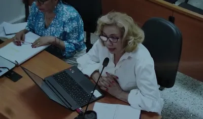 La fiscal 3 delegada contra el lavado de activos, Lucy Marcela Laborde, en estrado. 