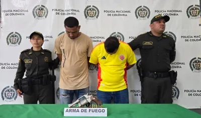 Los dos capturados en el norte de Barranquilla. 