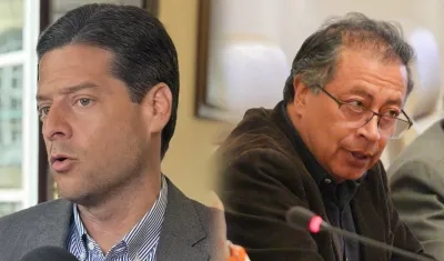 El senador Mauricio Gómez y el Presidente Gustavo Petro.