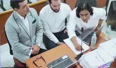 Nicolás Petro en la audiencia de este martes. 