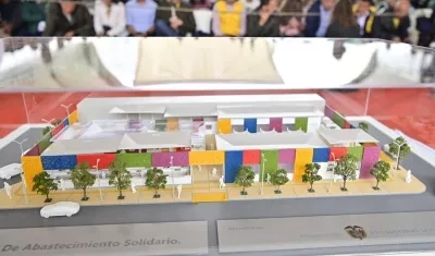 Maqueta de un Puntos de Abastecimiento Solidario.