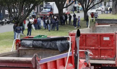La movilidad se vio colapsada por el paro este martes. 