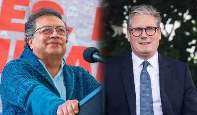 Gustavo Petro y Keir Starmer.