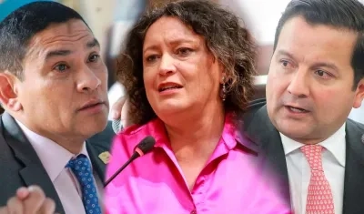 Los senadores Didier Lobo, Angélica Lozano y David Luna.