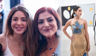 Antonella Farah junto a la artista Shakira en "Cuando el arte une corazones". 
