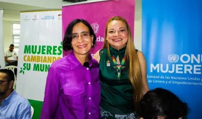 Ministra del Medio Ambiente Susana Muhamad y Diputada Alejandra Moreno. 