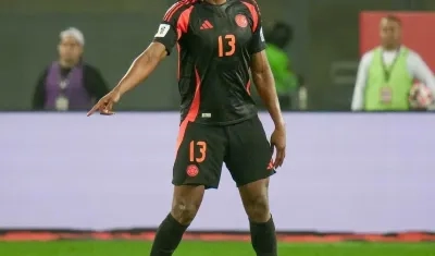 Yerry Mina, defensa de la Selección Colombia.