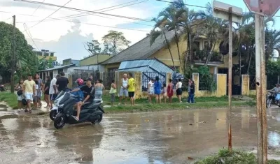 Barrio afectado por el vendaval.