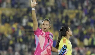 La portera Luisa Agudelo, una de las figuras de la Selección Colombia.