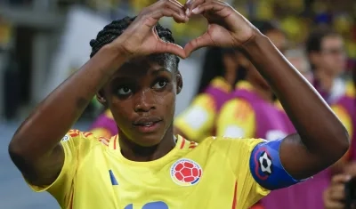 Linda Caicedo, delantera y capitana de la Selección Colombia.