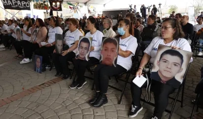 Fotografía de archivo de víctimas e integrantes del colectivo Madres de los Falsos Positivos de Colombia.