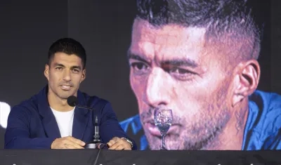 Luis Suárez, delantero de la selección uruguaya. 