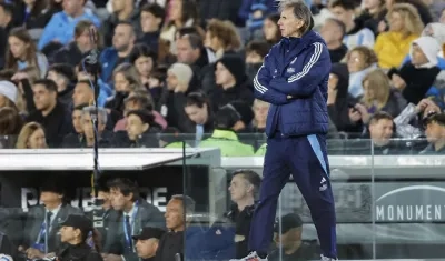 Ricardo Gareca, técnico de Chile, durante el partido contra Argentina.