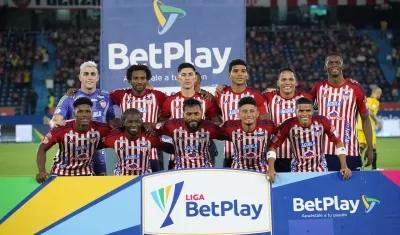 Formación de Junior en su último partido de Liga contra Santa Fe.