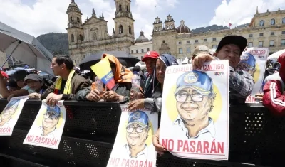 Seguidores del Presidente Gustavo Petro.