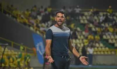 Sebastián Viera durante el partido del Real Cartagena contra Quindío. 