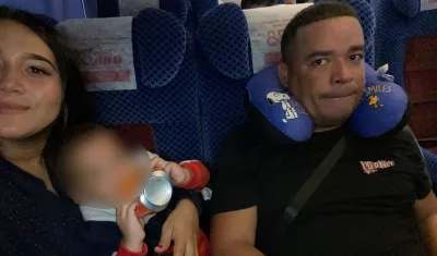 Ailyn Vanessa, su hijo y su esposo