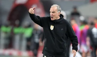 Marcelo Bielsa, entrenador de la selección uruguaya.