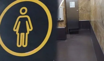 Baño de llegadas internacionales.