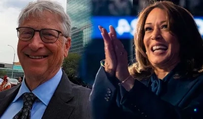 Bill Gates y Kamala Harris. 
